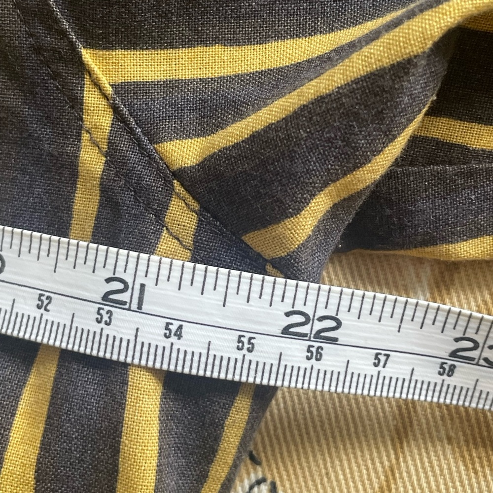 Vintage Marimekko Black and Yellow Striped Shirt - Picture 7 of 8